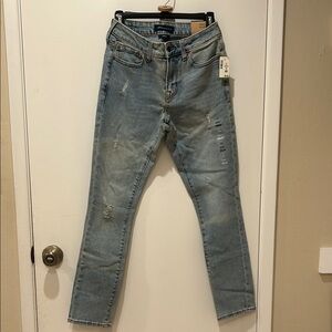 American Eagle Outfitters Men's Faded Blue Slim Jeans
